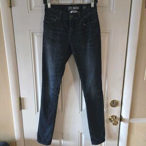 BKE Buckle Alec Skinny Jeans Mens 27R Whiskered Dark Wash Denim (28x32) EUC